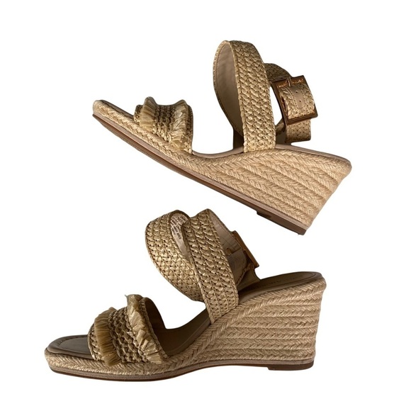 Enzo Angiolini Size 7 En Patsie Sandals Ankle Strap Fringe Jute Natural Neutral - Picture 8 of 12